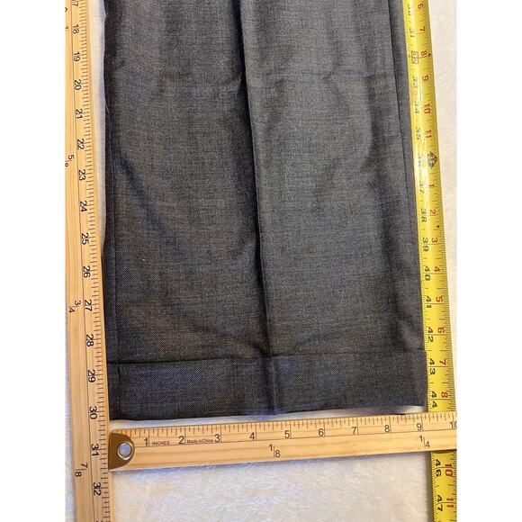 Custom Italian Designer Mens Suit 46L 36x30 Gray Wool Super 100s Luxury - Picture 15 of 16